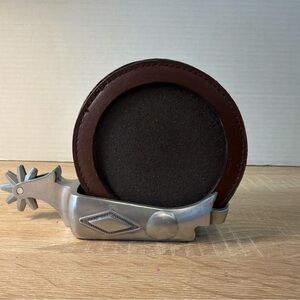 Vintage Western boot spur coaster set (4qty)